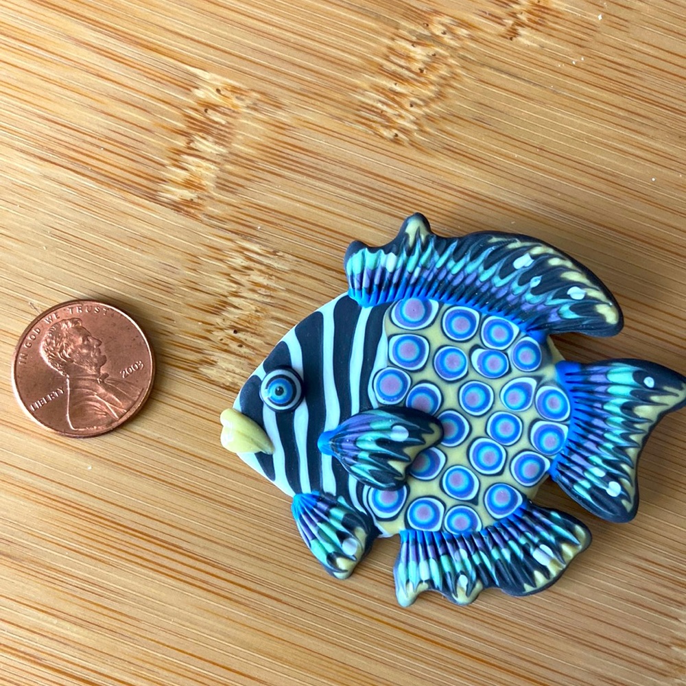 Artistic interpretation of Emperor angelfish pin